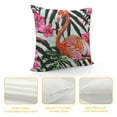 thumbnail image 4 of Awypu   Pillow Case Plush Throw Pillow Covers Square Cushion Cases Farmhouse Modern Decorative Pillowcases for Sofa Bed Couch 18x18 Inches,Tropical Palm Leaves Flamingo Hibiscus, 4 of 5