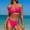 Hot Pink, variant on Hipattires Comfortable Swimsuits Women Plus Size Bikini Sets Solid Black Two Piece Athletic Juniors Swimwear Bathing Suits