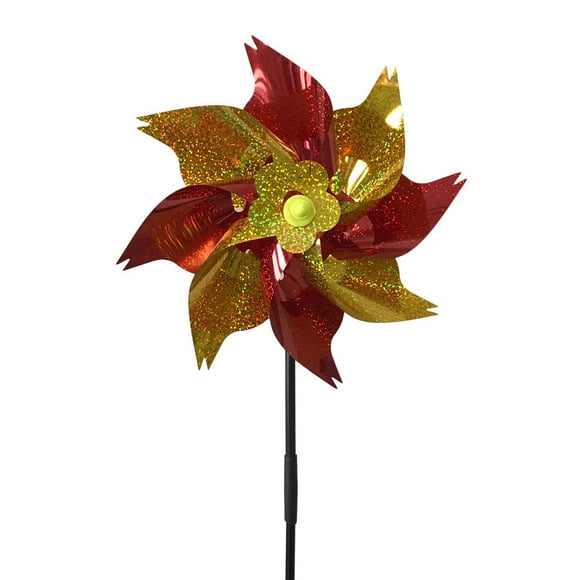 Bird Repellent Windmill Lawn Pinwheel Toy Sparkly Colorful With Stakes Hausse Farm For Garden Decor Reflective Pinwheels