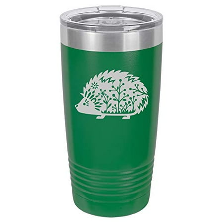 

Tumbler Stainless Steel Vacuum Insulated Travel Mug Fancy Hedgehog (Green 20 oz)