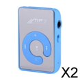 thumbnail image 1 of Reproductor de música Digital USB Mp3 CUTICAT 2xMirror Clip Tarjeta TF Azul 2 piezas, 1 of 6