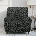 thumbnail image 2 of Xoenoiee Black Leopard Print Recliner Chair Cover Stretch Sofa Slipcover Sofa Cover 4-Pieces Furniture Protector Couch Cover with Elastic Bottom, 2 of 7