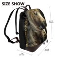 thumbnail image 2 of Fotbe Palatial Gold Pattern Horse Mochila Bolso con Estampado para Mujer, Mochila Antirrobo de Nylon Impermeable, Bolsa Ligera de Hombro, 2 of 4