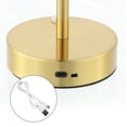 thumbnail image 4 of JONATHAN Y Xavier 12.5" Modern Minimalist Iron Rechargeable Integrated Portable LED Table Lamp, Brass Gold/White, JYL7109C, 4 of 6
