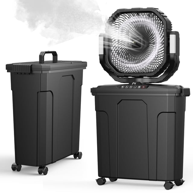 Ventilador nebulizador portátil Ausic 12 pulgadas, 20 L, 3000 mAh, batería