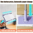 thumbnail image 6 of Convenient Cloth Changing Mini Mop, Automatic Gripping or Releasing, 360° Rotating & Universal Compatibility, Wet/Dry Use for Multi Cleaning(29.5Inch Purple Mop), 6 of 9