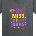 thumbnail image 4 of Inktastic Little Miss Mardi Gras with Crown and Dots Youth T-Shirt, 4 of 5