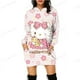 thumbnail image 3 of Sudadera con estampado de bloques de color de HELLO KITTY para mujer, moda informal, holgada, para oficina, manga larga, cuello redondo, sudaderas con capucha, tops de otoño, 3 of 5