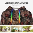 thumbnail image 4 of Wukai Hearts and French Bulldog Print Womens Hoodies Fleece Sweatshirts Long Sleeve Sweaters Pullover Fall Outfits Winter Clothes-Large, 4 of 7