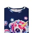 thumbnail image 3 of ATAIKU 3-8Y Toddler and Little Girls Unicorn Pajamas 2-Piece Shirt & Shorts PJ Set Jammies, 3 of 11
