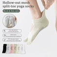 thumbnail image 3 of YOMYM Womens Toe Socks Comfy Cotton No Show Ankle Finger Socks for Running Athletic, 6 Pairs, 3 of 8