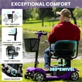 thumbnail image 5 of Arshin Upgrade 4 Wheels Mobility Scooters for Seniors & Adult,All Terrain Motorized Scooters with 300 lbs,Purple, 5 of 15