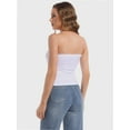 thumbnail image 6 of Women's Tube Crop Tops Strapless Cute Sexy Basic Solid Casual Cami Tops, 6 of 6