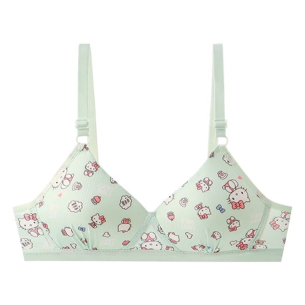 Sanrio Hello Kitty Ropa interior Kawaii Dibujos animados Chicas Sexy Sujetador Sin aros Push Up Ropa interior Mujer Deportes Sujetador a prueba de golpes Pantalones
