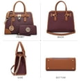 thumbnail image 3 of Dasein Women Handbags Top Handle Satchel Purse Shoulder Bag Briefcase Hobo Bag Set 2pcs, 3 of 6