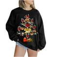 thumbnail image 2 of Gymaxes Hauts Grande Taille pour Femmes, Mode pour Femmes Manches Longues Col Rond Imprimé de Noël Hauts Amples, Blouses Chandails, 2 of 5