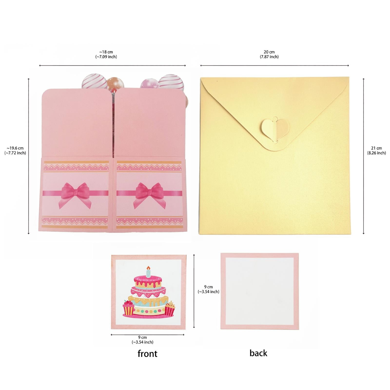 3D Pop Up Mom Birthday Card, Handmade Pop Up Card for Mother's Day, Box Style Happy Birthday Greeting Card with Pink Balloon Design for Mother's Day, Mom's Birthday Gifting 1Pcs