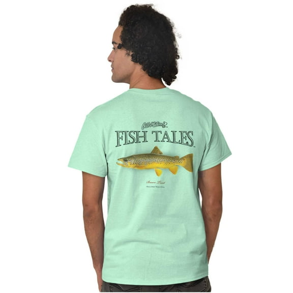 Gill McFinn Trout Fishing Angler Fish Plus Size Crewneck Graphic Tee Shirt Brisco Brands 2X