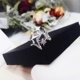 thumbnail image 3 of Cubic Zirconia Star Ring Sparkling Openwork Crystal Star Index Knuckle Knuckle Ring Wedding Jewelry for Women and Girls (2 Pieces), 3 of 4
