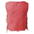 thumbnail image 4 of JIAYUE Women's Tank Tops Solid Color Sleeveless Stylish For Everyday And Vacation Wear Round Neck Design With Rope Detail Suitable For Summer Leisure Female Vest, 4 of 6