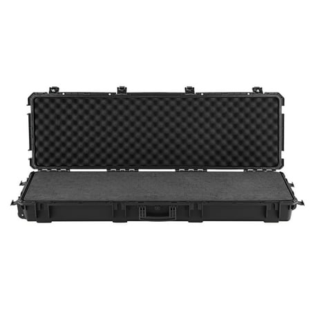 IP67 Waterproof 50 Lockable Hard Rifle Case with Removable Foam & Wheels Secure Storage for Shotguns & Airsoft Guns