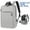 #Gray, variant on Double Layer Travel Backpack Student School Bag With Laptop Compartment Business Work Casual Computer Backpack With Usb Charging/Headphone Port