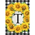 thumbnail image 3 of Briarwood Lane Sunflowers Monogram T Garden Flag, 3 of 4