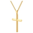 thumbnail image 2 of Mens Gold-Tone Stainless Steel Skinny Cross Pendant Necklace, 2 of 4