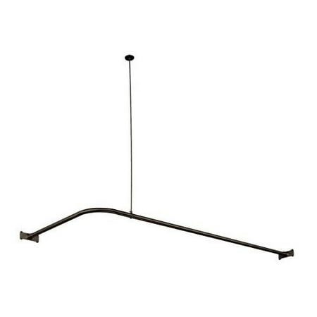 Kingston Brass 62 L Shaped Fixed Shower Curtain Rod Com
