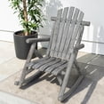 thumbnail image 2 of Tcbosik Wooden Rocking Chair, Outdoor Rocker with High Back, Accent Lounge Chair for Patio, Garden, Porch, Backyard, Light Gray, 2 of 11