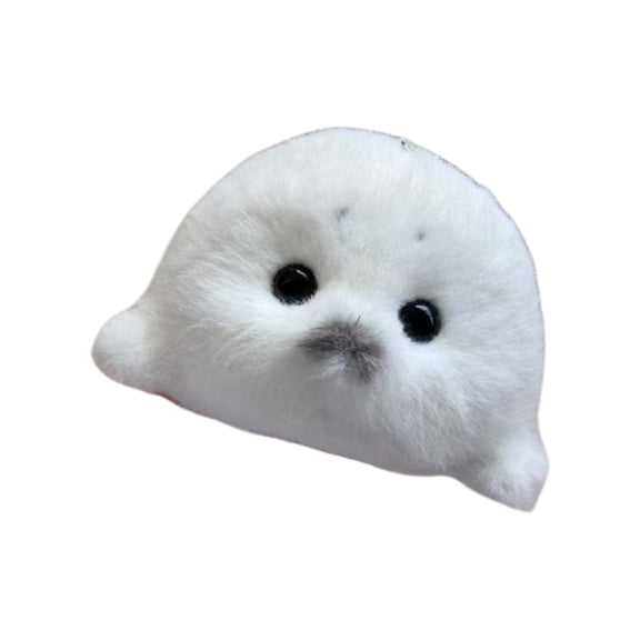 Sinyiin Lovely Seal Figure Toy Soothing Doll Sweet Keychain Pendant Doll Shower Gifts Seal Washable Doll for Toddlers Kids
