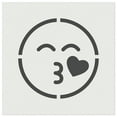thumbnail image 1 of Kiss Face Heart Love Emoticon DIY Cookie Wall Craft Stencil - 11.5 Inch, 1 of 5
