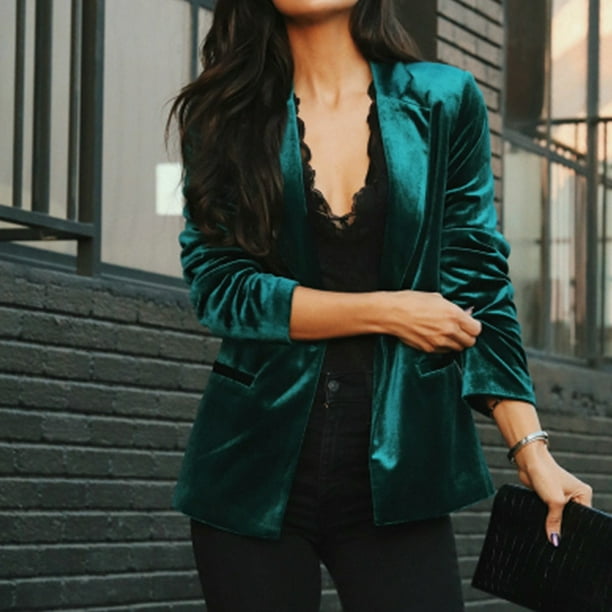 Puntoco Mujeres Cozy Retro Manga Larga Terciopelo Botones Sólidos Pokets Chaqueta Cardigan Abrigo Suelto Top Liquidación Puntoco Puntoco-1886