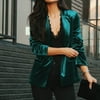 Women Cozy Retro Long Sleeve Velvet Solid Buttons Pokets Jacket Cardigan Loose Coat Top（Women's Coats & Jackets Shop All）
