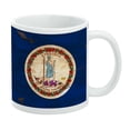 thumbnail image 1 of Rustic Virginia State Flag Distressed USA White Mug, 1 of 4