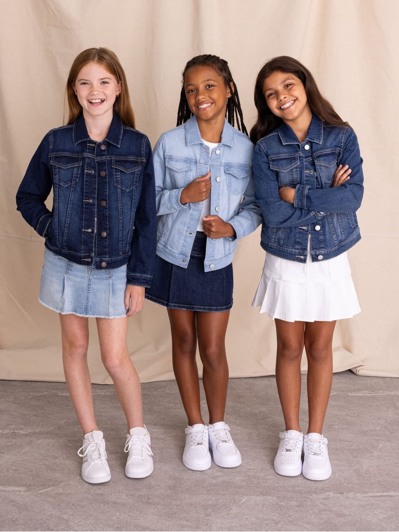 Jordache Girls Classic Denim Jacket, Sizes 4-18 & Plus - Walmart.com