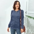 thumbnail image 2 of Sudadera de manga larga Nikou cuello redondo para mujer, 2 of 5