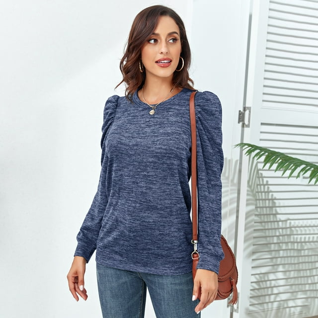 Sudadera de Mujer NikouMX cuello Redondo manga Abullonada Larga