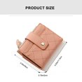 thumbnail image 2 of Cartera pequeña para mujer, cartera para tarjetas de crédito con ventana de identificación y bolsillo con cremallera, cartera plegable de piel sintética para regalar, viajes (rosa), 2 of 5