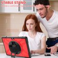thumbnail image 3 of XYX Case for 10.5 inch Microsoft Surface Go 4/Surface Go 3/Surface Go 2, 360 Rotating Heavy Duty Shockproof Cover with Kickstand and Hand Strap (Red), 3 of 7