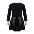 thumbnail image 4 of Alvivi Girls Long Sleeve Shiny Sequins Modern Jazz Dance Costume Gymnastics Leotard Black 4, 4 of 7