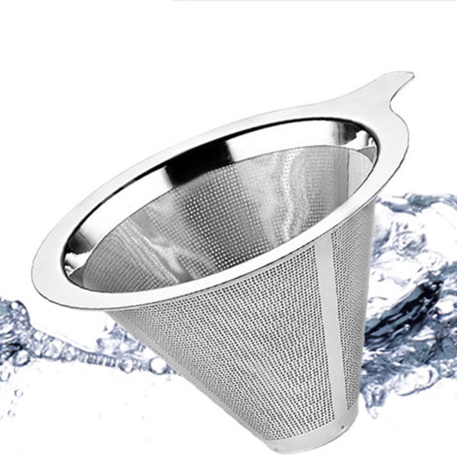 Stainless Steel Mesh Pour Over Cone Coffee Dripper Filter Tea Strainer Funnel