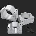 thumbnail image 2 of Aluminum Alloy Engraving Machine Spindle Motor Clamp Holder - 65mm Inner Diameter, 102mm Length, 50mm Width, 78mm Height, with 4 Mounting Screws Included, 2 of 6