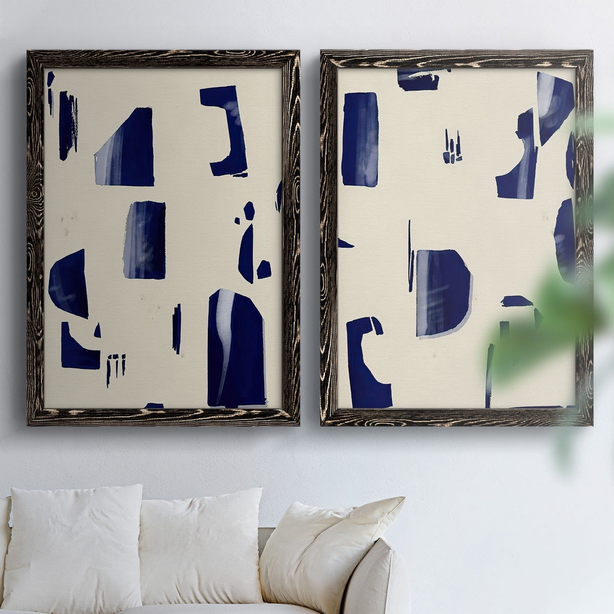 Fragment Abstraction I - Premium Framed Canvas 2 Piece Set - Ready to Hang
