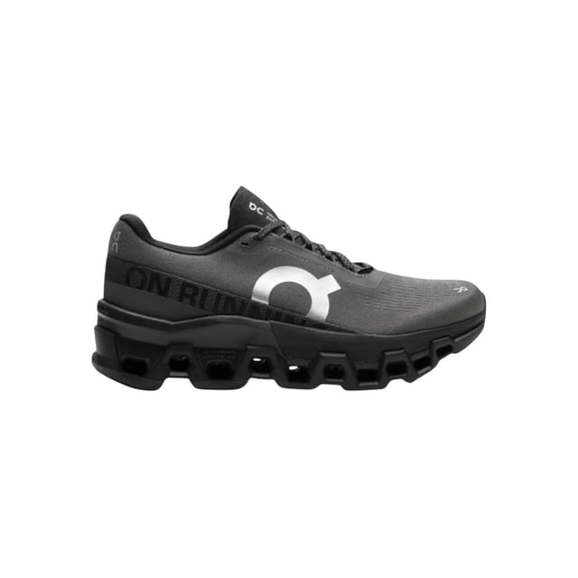 Tenis On Cloudmonster color negro con gris, membrana impermeable