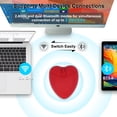 thumbnail image 3 of Dpisuuk Wireless Bluetooth Mouse Cute Heart Shape Mouse 2.4GHz & Bluetooth Dual Mode Optical Computer Mice with USB Receiver Portable Travel Cordless Mouse for Laptop PC Desktop Gift(Red), 3 of 9