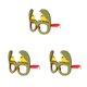 thumbnail image 5 of Jumpingount Gafas de Pascua con purpurina, juego de vestir de pollo, decoración de anteojos de baile de cumpleaños, suministros de Type1 NO1, 5 of 6