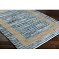 thumbnail image 3 of BoutiqueRugs Ghita Bordered Recycled Blue Area Rug - Mocha, Charcoal, Rose Cream - 27" x 45", 3 of 8