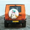 thumbnail image 4 of Haiem Spare Tire Cover , Wheel Cover with Pet Care Grooming printed, Camper Spare Tire Cover Fit for Jeep Wrangler Rv SUV Truck Travel Trailer-17 inch, 4 of 8
