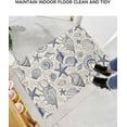 thumbnail image 6 of Shag Bath Rugs Ocean Navy Blue Starfish Conch Seamless Plush Soft Fluffy Doormat Floor Carpet,Non-Slip Living Room Bedroom Kitchen Entryway Door Mats Marine Life Retro Linen, 6 of 6